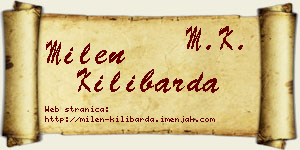 Milen Kilibarda vizit kartica